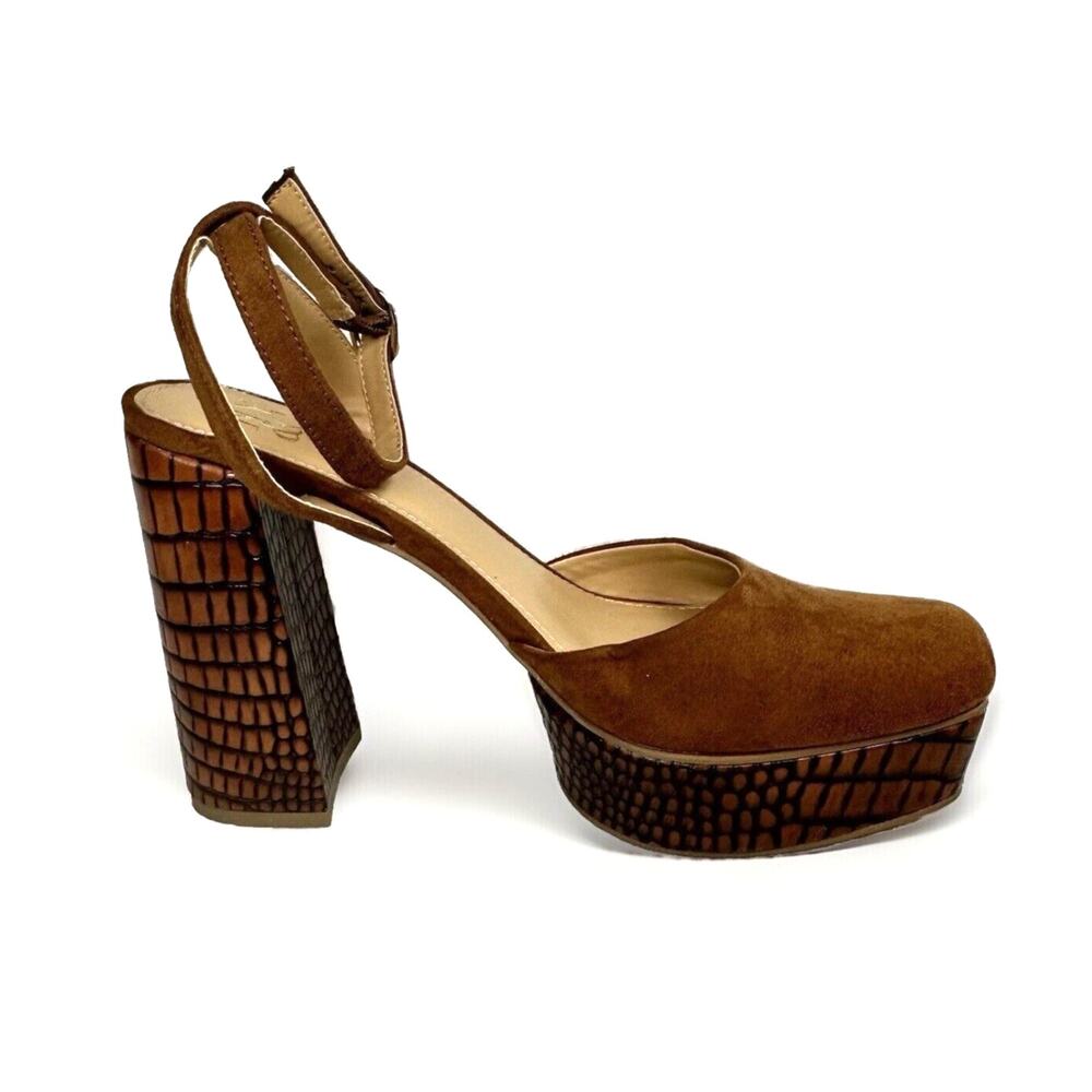 New York & Co. Layman Croc Embossed Platform‎ Heel Woman's Size 10
